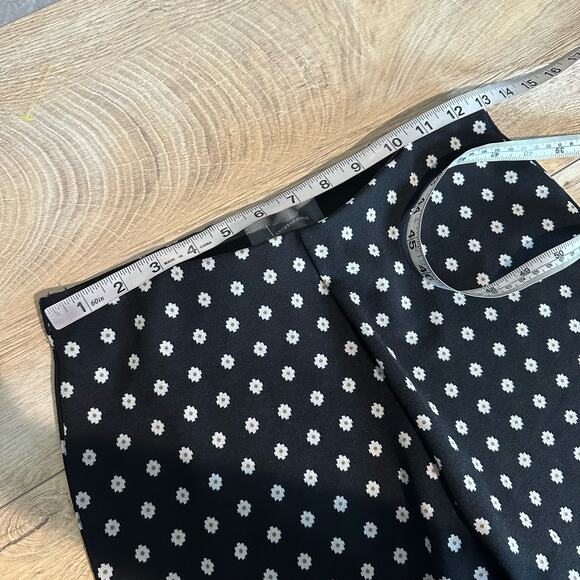 Anthropologie Daisy Print Mikayla Cropped Flare Pull on Pant Black XS - Picture 8 of 10